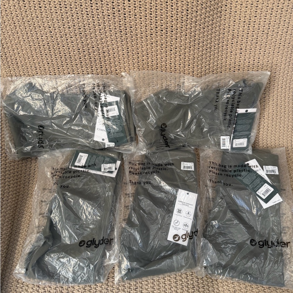 New Glyder Tone Up Leggings Womens Size XS Olive Green New lot of 5